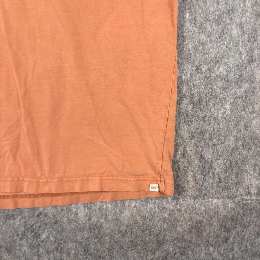 CAT Caterpillar Color Plus Co T-Shirt Men's Small Tan Orange‎ Short Sleeve - Picture 2 of 8